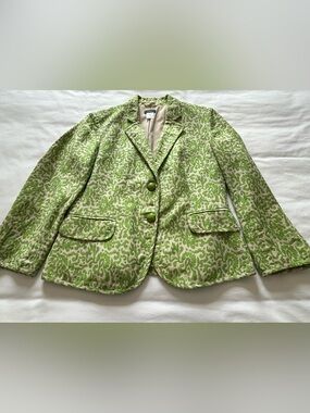EUC! RARE! J.Crew Linen Patterned Blazer